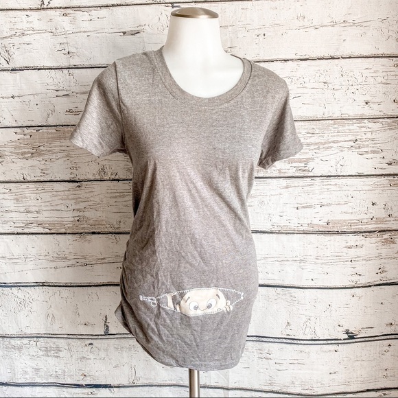Peeking baby maternity shirt - Picture 1 of 5